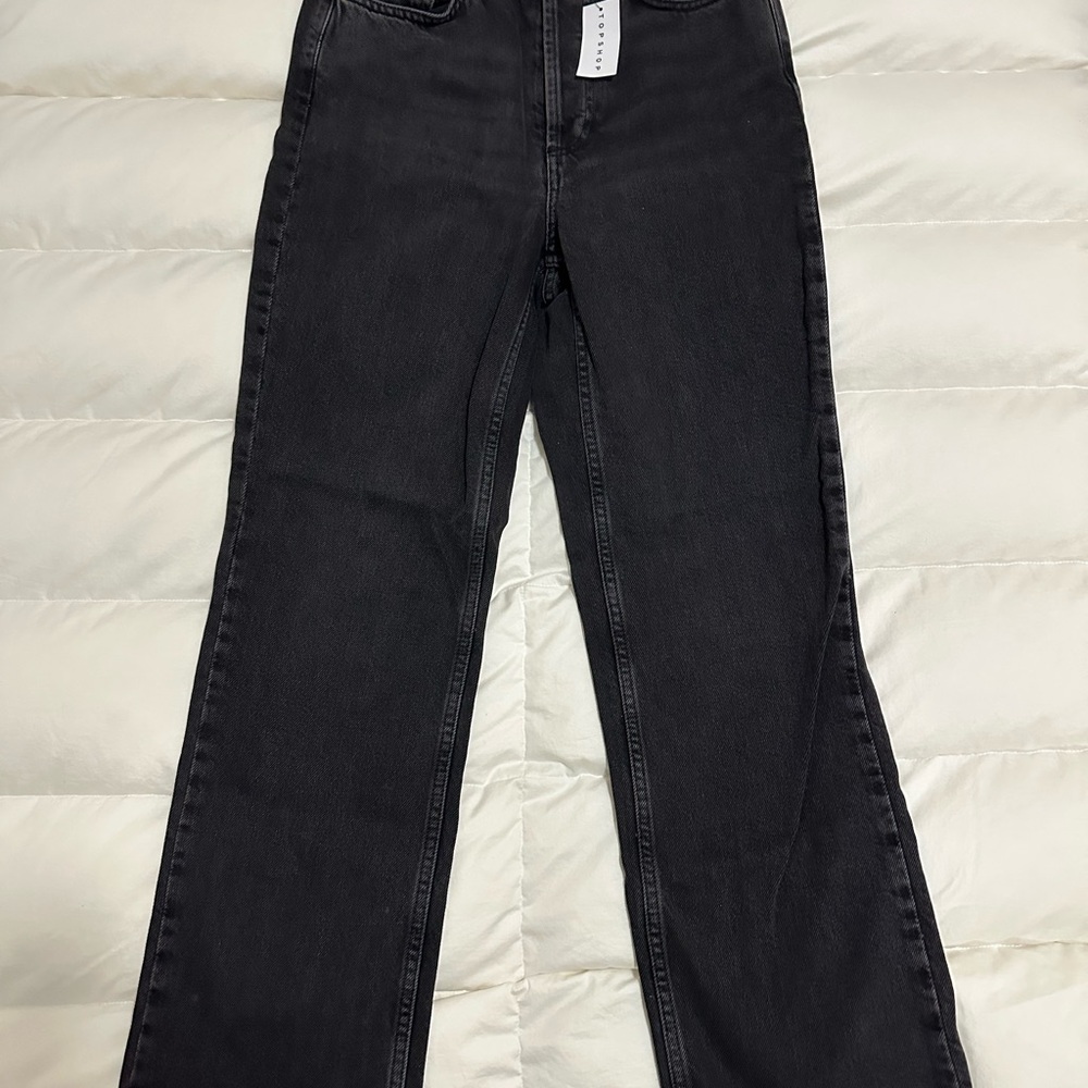 Topshop Kort Highrise Straight Leg Jeans (NWT)